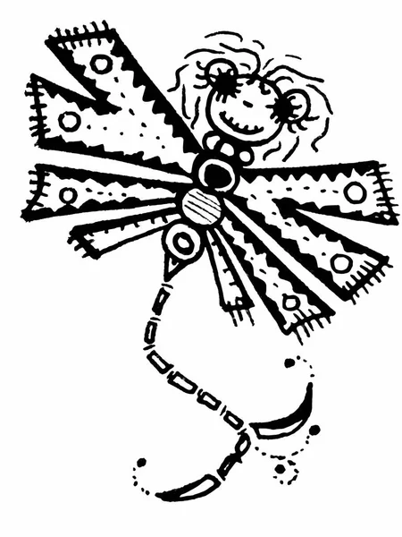 Stylized Dragonfly Drawing Vector — Stock Photo, Image