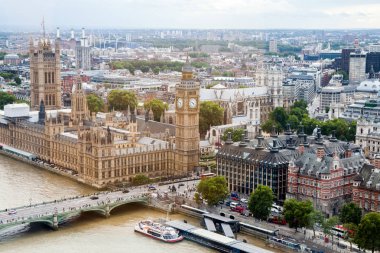 22.07.2015, Londra, İngiltere. Panoramik Londra London Eye'dan