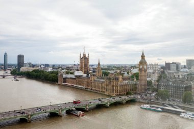22.07.2015, Londra, İngiltere. Panoramik Londra London Eye'dan
