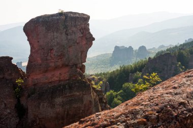 Belogradchik cliff kayalar ve eski Kaleto kale, Bulgaristan