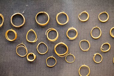 Londra, İngiltere, British Museum. Yunan mücevherleri Yunan bronz çağından (3200-1100 M.ö.)