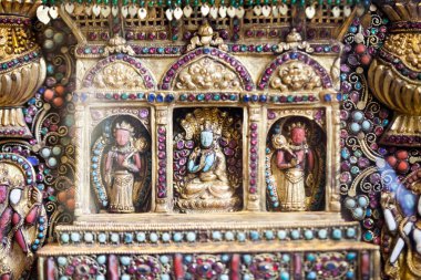 Londra, İngiltere, British Museum. Hint etkileyici detayları ve iş, değerli taşlar ve metaller iyi nesneler 