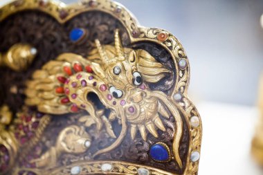 Londra, İngiltere, British Museum. Hint etkileyici detayları ve iş, değerli taşlar ve metaller iyi nesneler 