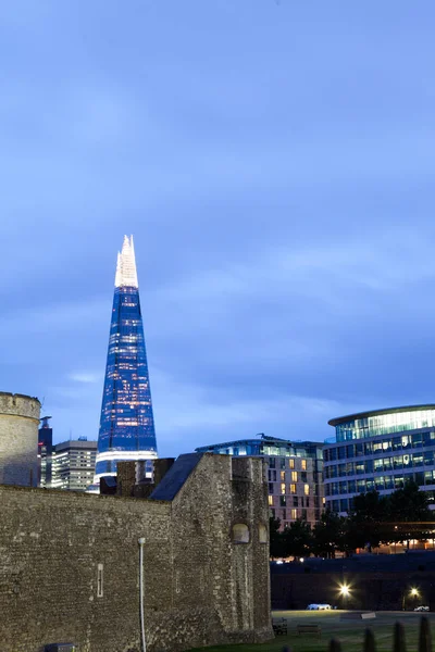 2015 Londres Reino Unido Noches Londres Con Torre Shard — Foto de Stock