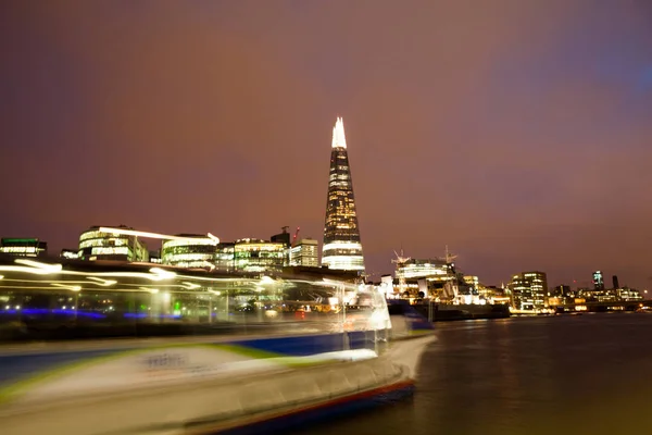 2015 Londres Reino Unido Noches Londres Con Torre Shard — Foto de Stock