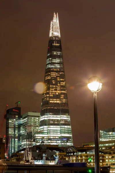 2015 Londres Reino Unido Noches Londres Con Torre Shard —  Fotos de Stock