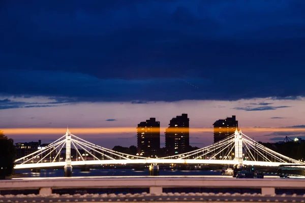 Londres Amanecer Vista Desde Puente Chelsea — Foto de Stock
