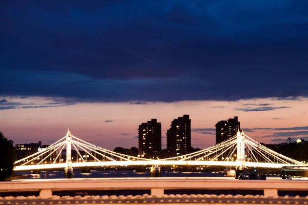 Λονδίνο Την Αυγή Θέα Από Chelsea Bridge — Φωτογραφία Αρχείου