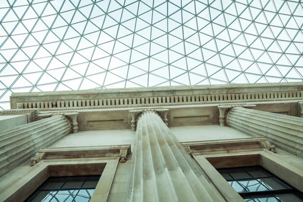 Αρχιτεκτονικές Λεπτομέρειες Στο Βρετανικό Μουσείο Λονδίνο — Φωτογραφία Αρχείου