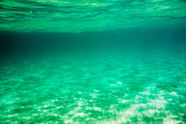 水中のテクスチャとイオニア海 ギリシャ ザキントスの相 — ストック写真