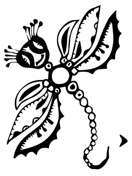 Cartoon Doodle Cute Dragonfly — Stock Photo, Image