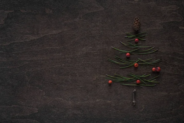 Kerstboom ansichtkaart — Stockfoto
