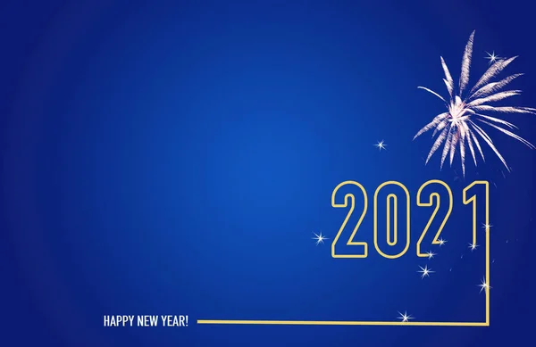 Szczęśliwego Nowego Roku 2021 Kartka Życzeniami — Zdjęcie stockowe