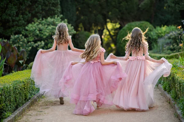 Meninas Bonitas Vestido Incrível Livre Crianças Damas Honor Fotos De Bancos De Imagens