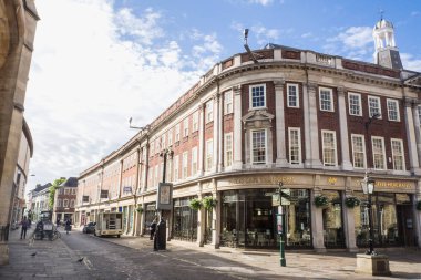 Ünlü turistik sokak York city, İngiltere'de popüler bir yerdir