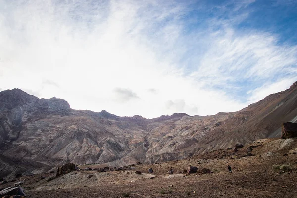 Hermosa Vista Las Montañas Del Himalaya Con Cielo Azul Leh — Foto de Stock