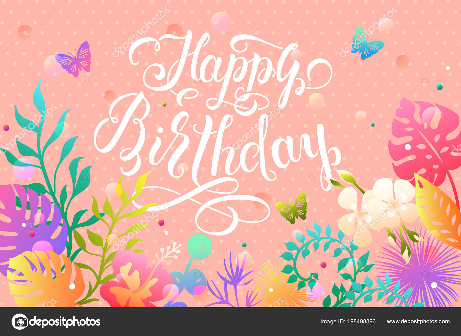 Happy Birthday Lettering Design For Greeting Card Decorated Exotic Leaf Birthday Handwritten Inscription Vector Illustration Stock Vector C Vectorgift Happy Birthday Lettering Design For Greeting Card Decorated Exotic Leaf Birthday Handwritten Inscription Vector Illustration Stock Vector C Vectorgift