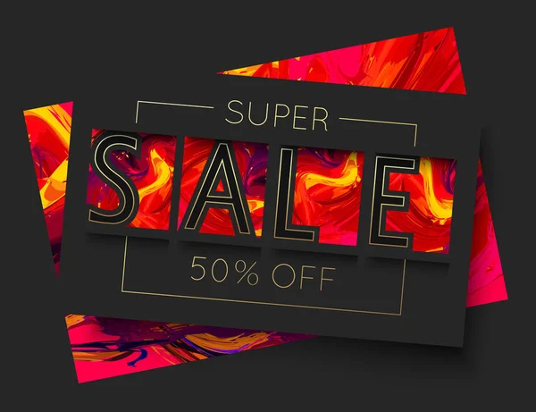 vector fire sale banner template design. paper cut style. discount and special offers online shopping