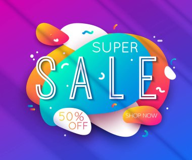 Satış banner şablon tasarımı, online alışveriş vektör çizim için büyük bir indirim var