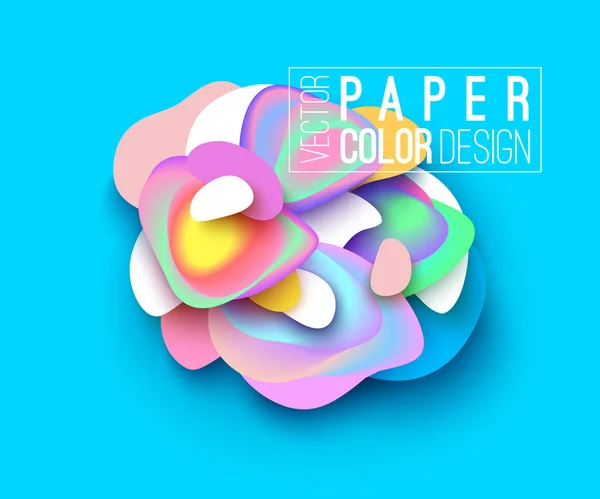 Banner layout design. paper cut style. vector illustration — Stock Vector