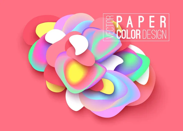 Diseño de diseño de banner. estilo de corte de papel. ilustración vectorial — Archivo Imágenes Vectoriales