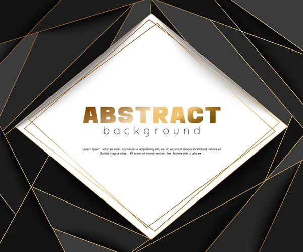 Abstrakter geometrischer Luxus-Hintergrund für Karten, Einladungen. Vektorillustration — Stockvektor