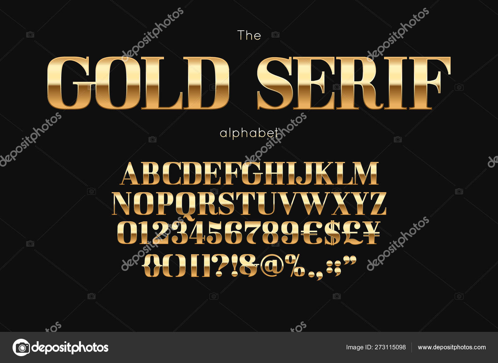 金丝雀字体和字母。古董银行，英文字母和数字图库矢量图©VectorGift 273115098