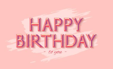 Vector mutlu Doğum günü arka plan. Retro tarzı metin.