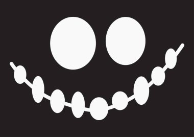 Siyah arka planda cadılar bayramı kafatası. Yüz 