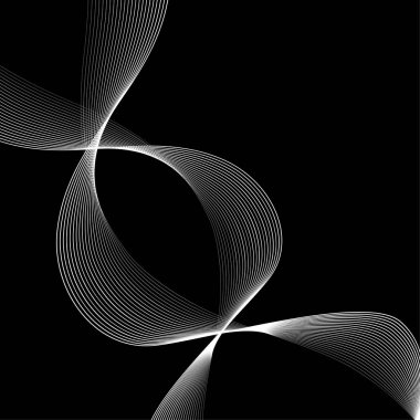 Modern minimalizm tasarımında siyah arkaplanda beyaz çizgiler