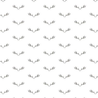 Beyaz arka planda siyah boynuzlar. Ağaç dallarına çok benziyorlar. Arkaplan, dekor, ambalaj, tebrik kartı olarak kullanılabilir.