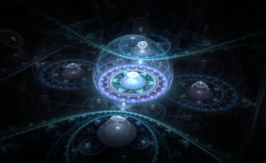 Soyut fraktal desen ve şekiller. Fraktal doku. Serisi, süslü boya renkleri. Arka plan illüstrasyon renk dokusu oluşur.