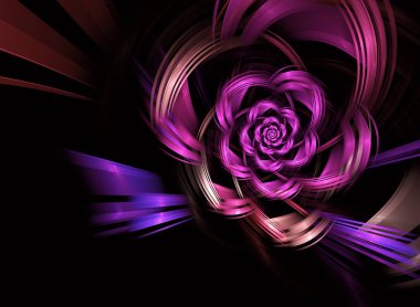 Soyut fraktal desen ve şekiller. Fraktal doku. Serisi, süslü boya renkleri. Arka plan illüstrasyon renk dokusu oluşur.