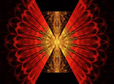 Soyut fraktal desen ve şekiller. Fraktal doku. Serisi, süslü boya renkleri. Arka plan illüstrasyon renk dokusu oluşur.