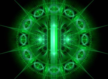 Soyut fraktal desen ve şekiller. Fraktal doku. Serisi, süslü boya renkleri. Arka plan illüstrasyon renk dokusu oluşur.