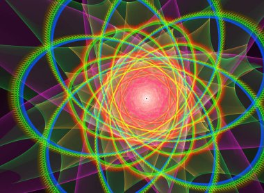 Soyut fraktal desen ve şekiller. Fraktal doku. Serisi, süslü boya renkleri. Arka plan illüstrasyon renk dokusu oluşur.