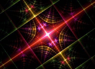 Soyut fraktal desen ve şekiller. Fraktal doku. Serisi, süslü boya renkleri. Arka plan illüstrasyon renk dokusu oluşur.