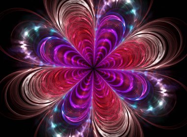 Soyut fraktal desen ve şekiller. Fraktal doku. Serisi, süslü boya renkleri. Arka plan illüstrasyon renk dokusu oluşur.