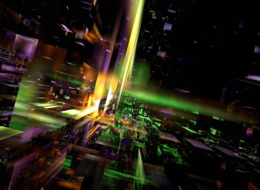 Soyut fraktal desen ve şekiller. Fraktal doku. Serisi, süslü boya renkleri. Arka plan illüstrasyon renk dokusu oluşur.