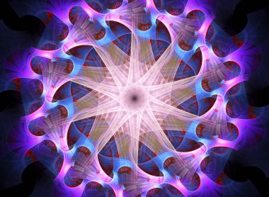 Soyut fraktal desen ve şekiller. Fraktal doku. Serisi, süslü boya renkleri. Arka plan illüstrasyon renk dokusu oluşur.