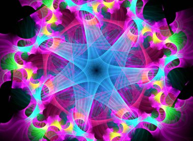 Soyut fraktal desen ve şekiller. Fraktal doku. Serisi, süslü boya renkleri. Arka plan illüstrasyon renk dokusu oluşur.