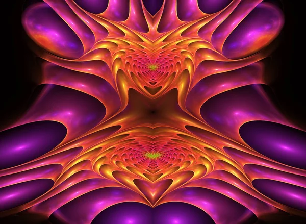 Abstracte Fractale Patronen Vormen Fractal Textuur Kleuren Serie Decoratieve Verf — Stockfoto