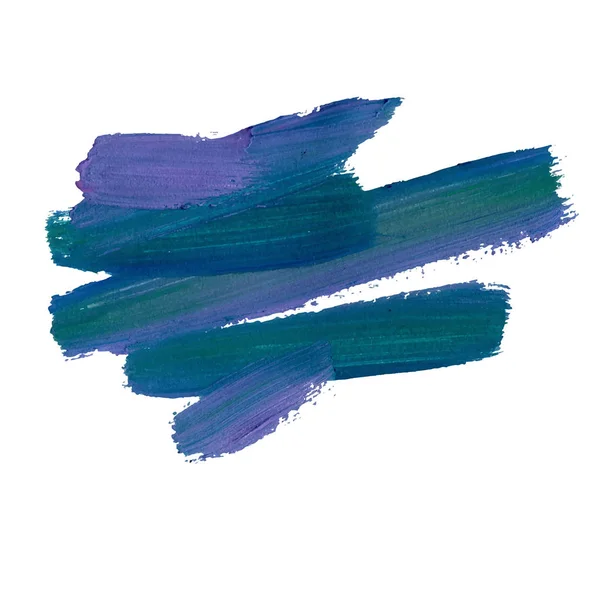 Mancha Pintura Acuarela Movimiento Azul Aislada Sobre Fondo Blanco Pincelada — Vector de stock