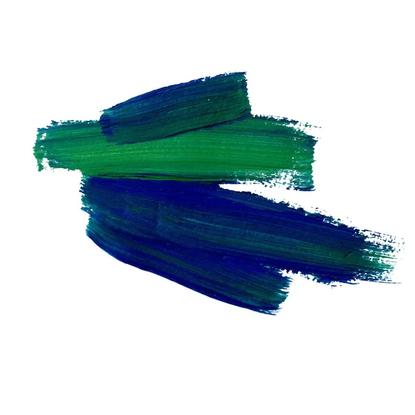 Blue Motion Aquarellfarbe Fleck Isoliert Auf Weißem Hintergrund Dynamischer Pinselstrich — Stockvektor