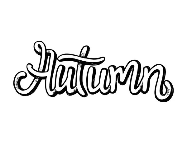 Herfst belettering. Handgeschreven typografie. Vectorillustratie voor uw ontwerp — Stockvector