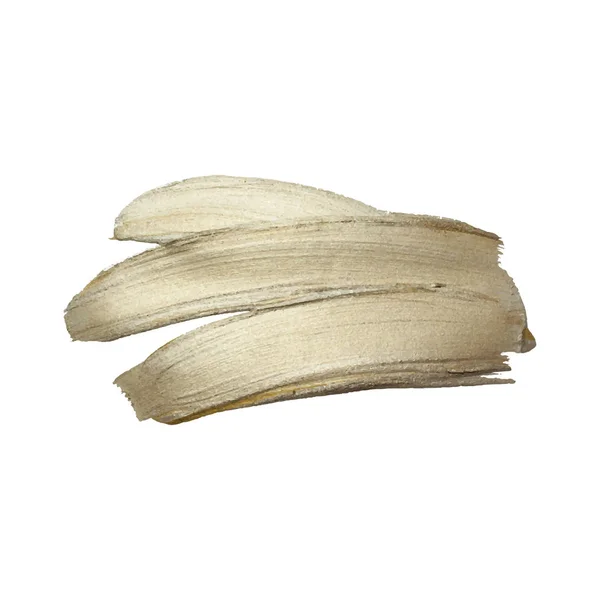 Ασημί πινέλο μπογιάς σε λευκό φόντο. Απεικόνιση διανύσματος. Γκρίζο ασημένιο χρώμα διάνυσμα υφή αφηρημένο βούρτσα — Διανυσματικό Αρχείο