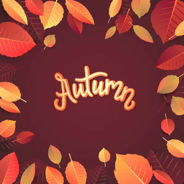 Lettres d'automne. Typographie manuscrite sur fond blanc. Illustration vectorielle pour votre design . — Image vectorielle