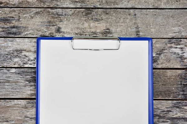 Close Clipboard Blank White Paper Pen — Stock Photo, Image