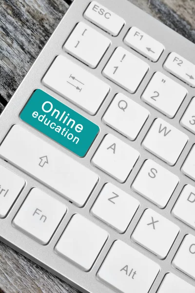 Koncept Učení Počítačová Klávesnice Slovem Online Vzdělávání Close — Stock fotografie