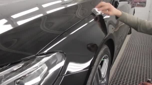 Protective Ceramic Coating Car Fender3 — Stock Video